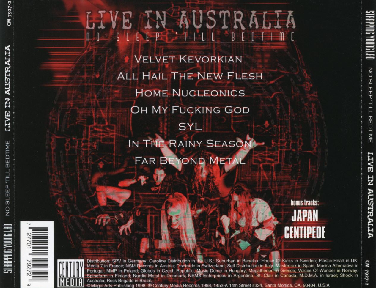 스트랩핑 영 래드 - Strapping Young Lad - No Sleep 'Till Bedtime - Live In Australia [U.S발매]