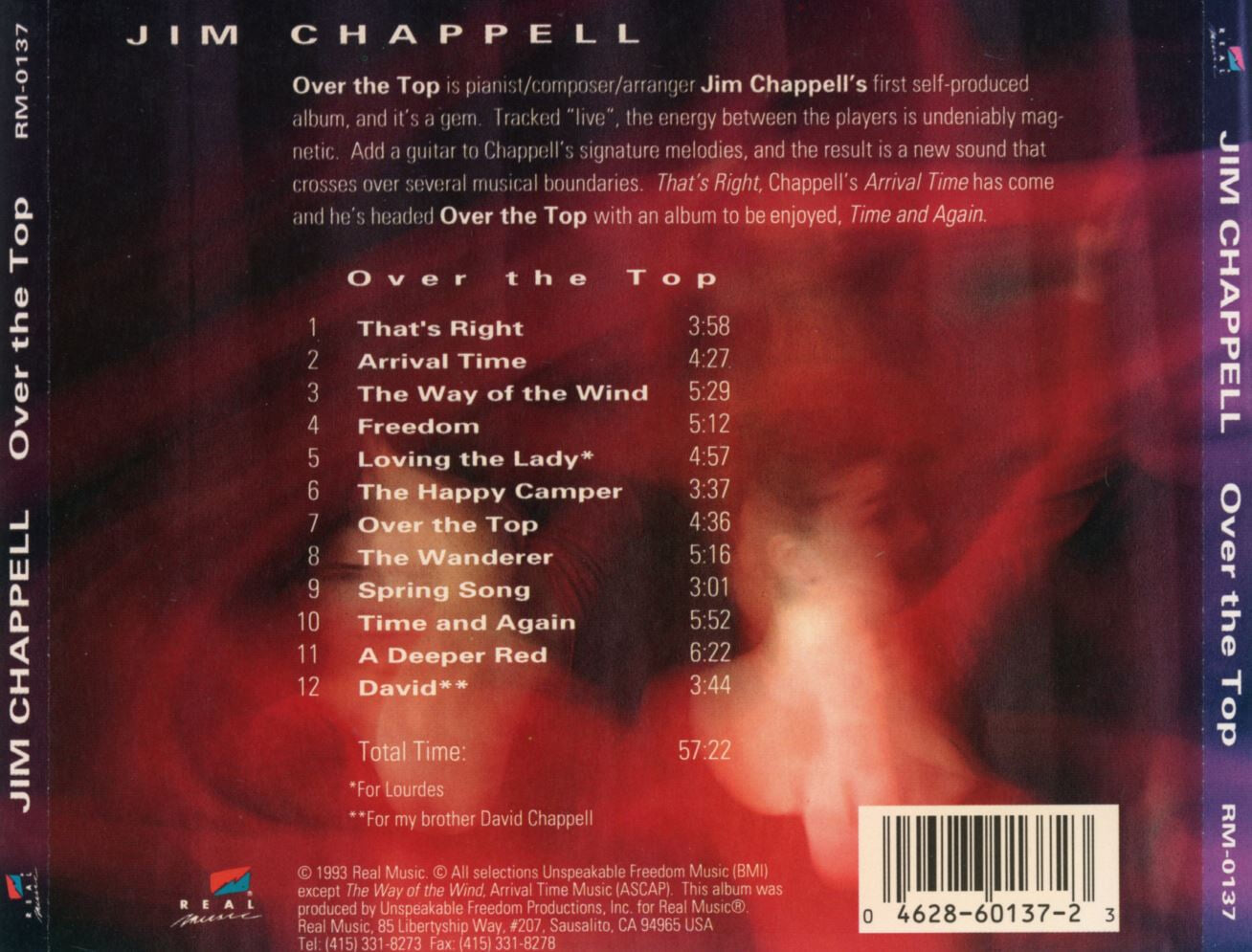 짐 샤펠 - Jim Chappell - Over The Top [U.S발매]