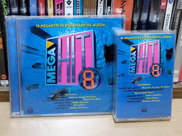 (미개봉 세트 CD+카세트테이프) V.A - MEGA HIT 8 (메가히트8)