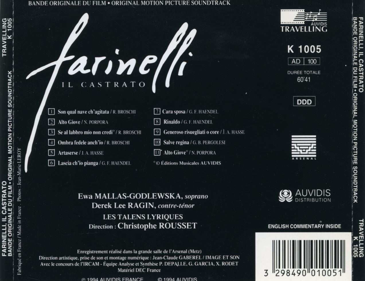 파리넬리 - Farinelli The Castrato OST [프랑스발매]