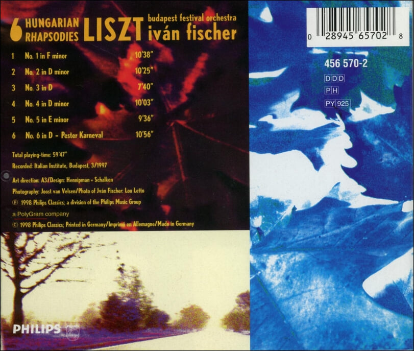 Liszt :  6 Hungarian Rhapsodies (헝가리 랩소디 1-6번) - 피셔 (Ivan Fischer)(독일발매)