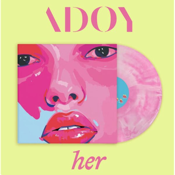 [미개봉 LP] 아도이 (Adoy) - Her (Pink-White Swirl 컬러 한정반) 