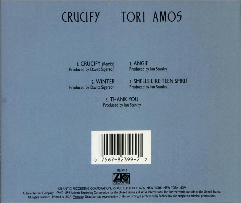 토리 에이모스 (Tori Amos) - Crucify  (US발매)