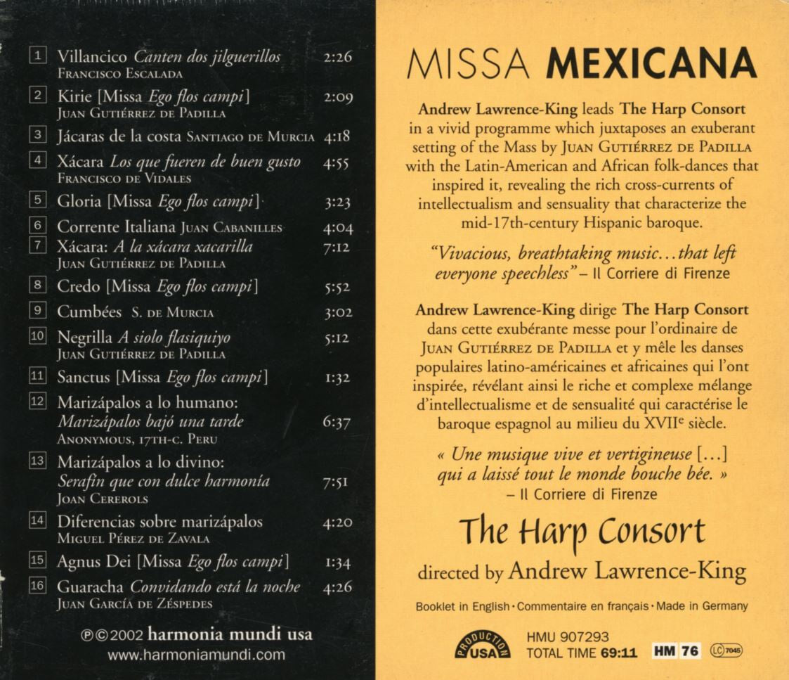 하프 콘소트 - Harp Consort - Missa Mexicana(멕시코풍의 미사) [독일반]