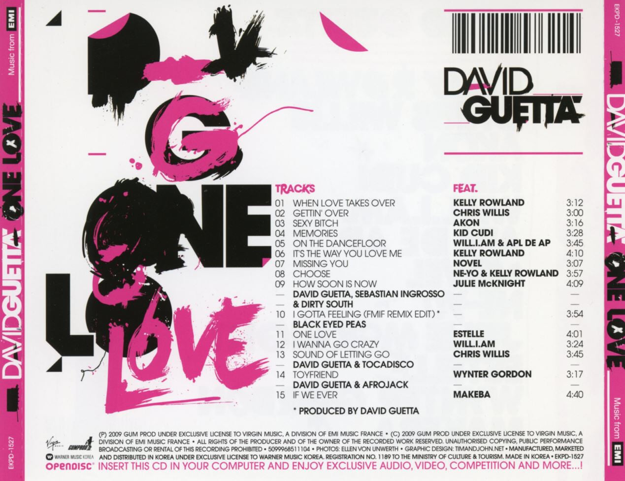데이빗 게타 - David Guetta - One Love