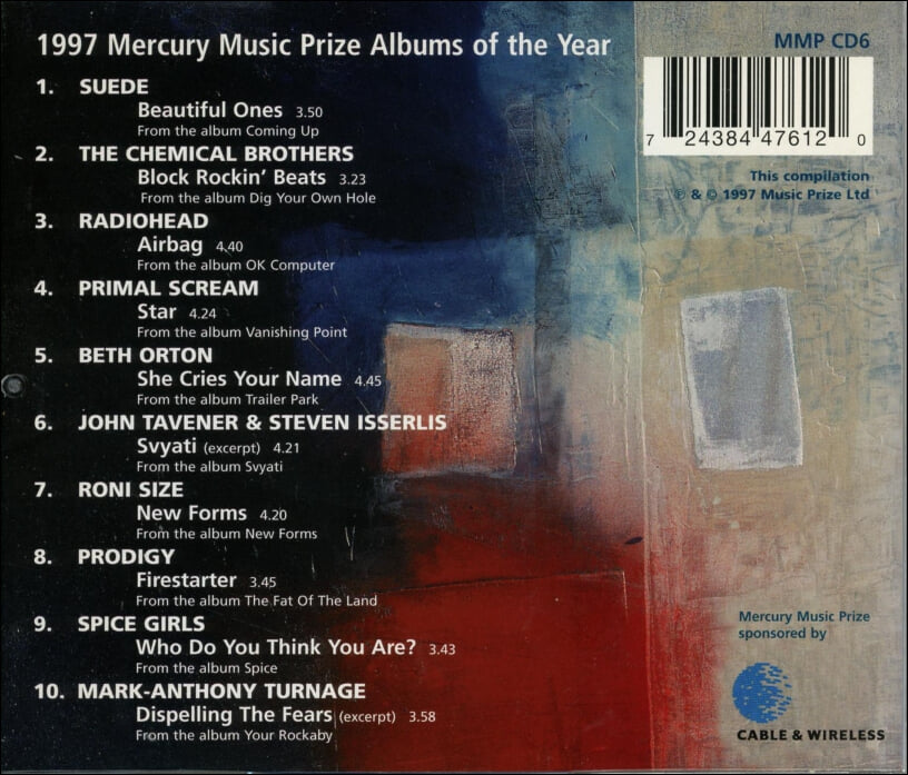 1997 Mercury Music Prize Albums Of The Year - V.A (UK발매)