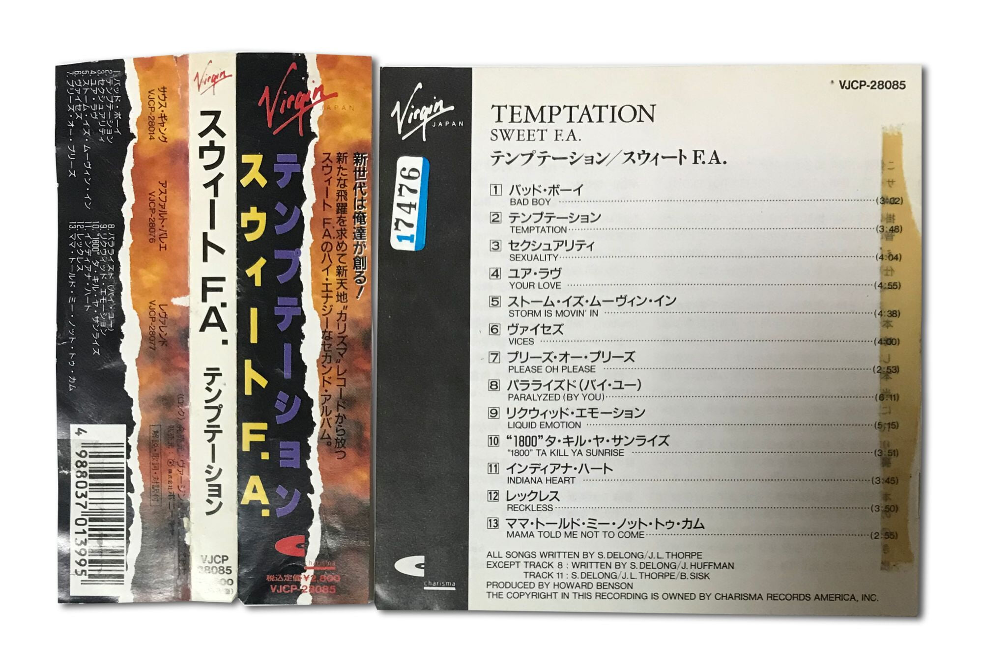 Sweet F.A. - Temptation (일본반LP)