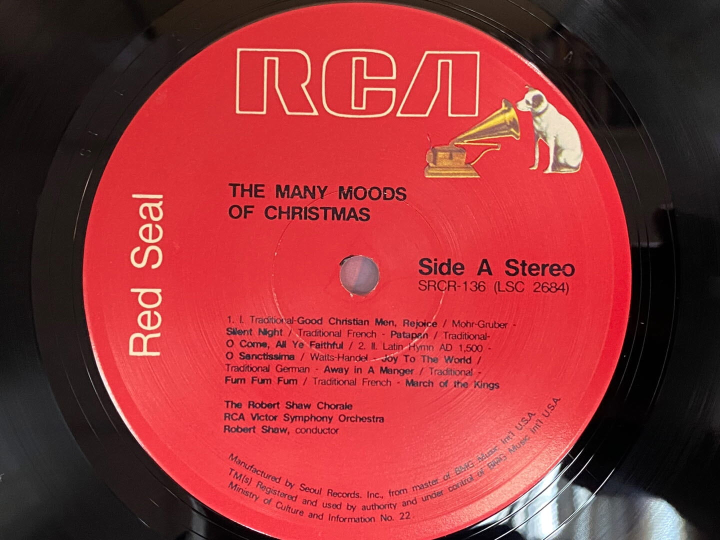 [LP] 로버트 쇼 - Robert Shaw - The Many Moods of Christmas (기쁨의 크리스마스) LP [서울-라이센스반]