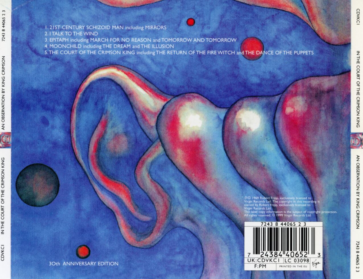 킹 크림슨 - King Crimson - In The Court Of The Crimson King (30th Anniversary Edition) [E.U발매]