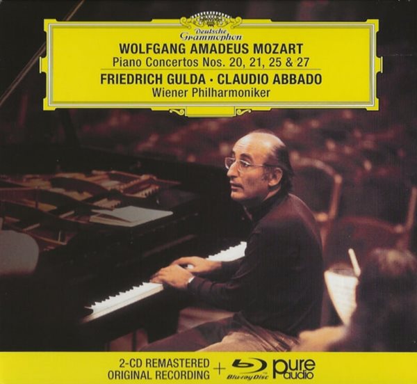 Mozart :Piano Concertos Nos. 20, 21, 25 &amp; 27 - 굴다 (Friedrich Gulda) (2CD+BDA) (EU발매) (미개봉)