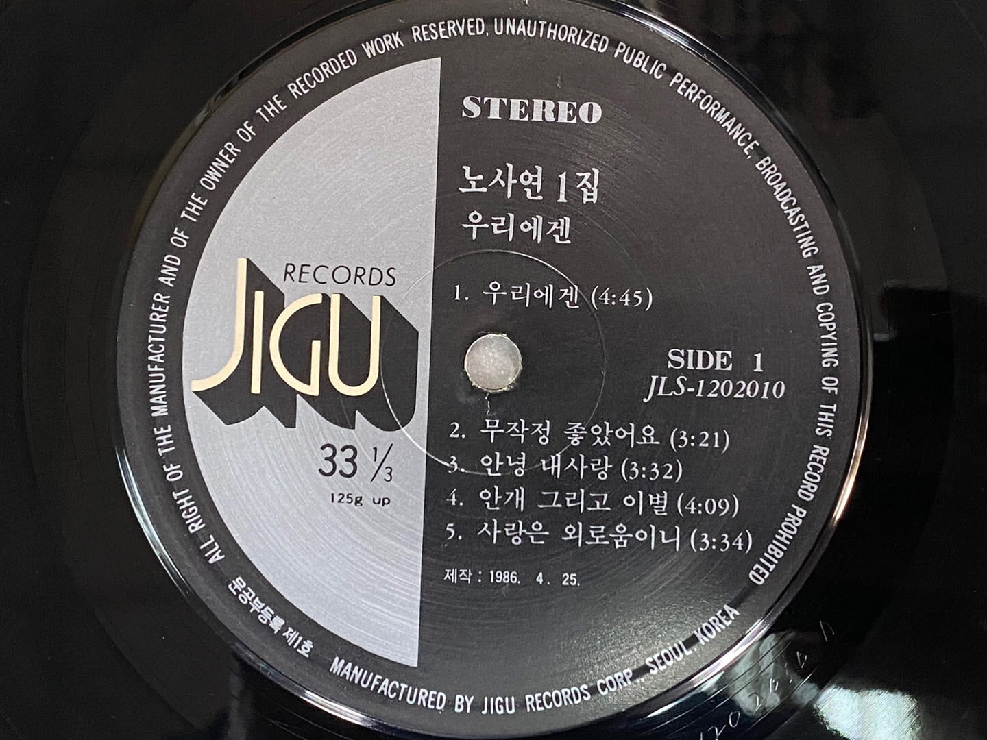 [LP] 노사연 - 1집 우리에겐 LP [지구 JLS-1202010]