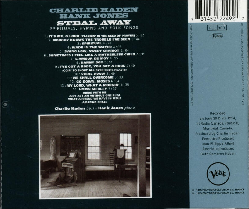 행크 존스 (Hank Jones),찰리 헤이든 (Charlie Haden) - Steal Away (Canada발매)
