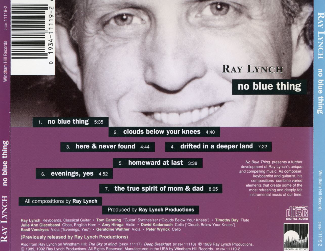 레이 린치 - Ray Lynch - No Blue Thing [U.S발매]