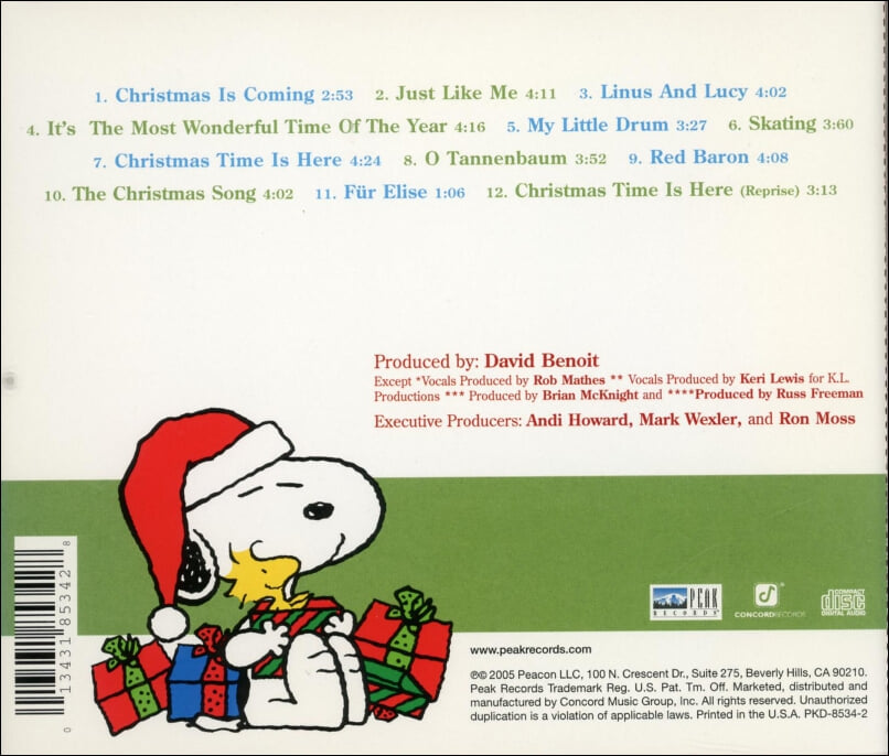 찰리 브라운 크리스마스 캐럴 (40 Years A Charlie Brown Christmas) -  V.A (US발매)