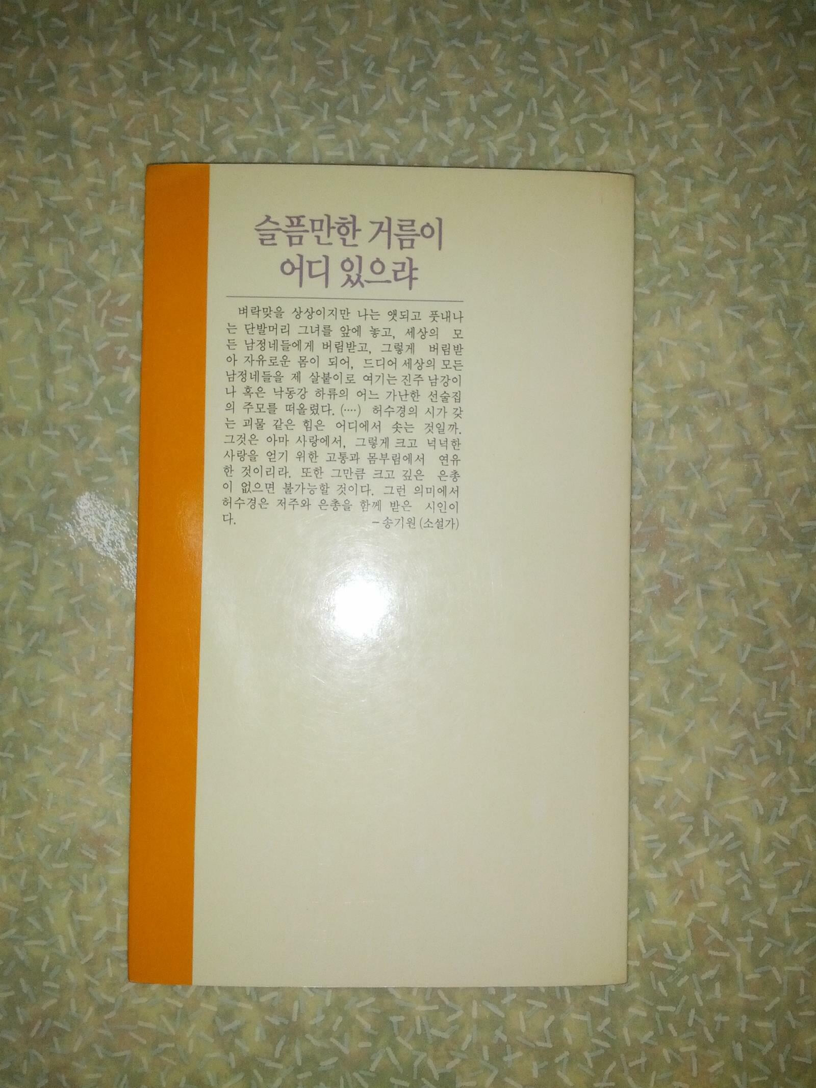 슬픔만 한 거름이 어디 있으랴/허수경/실천문학사/1988년 초판/개인소장도서로 약간의 변색있지만 낱장,파본없이 상태 깨끗하고 좋습니다/사진참고