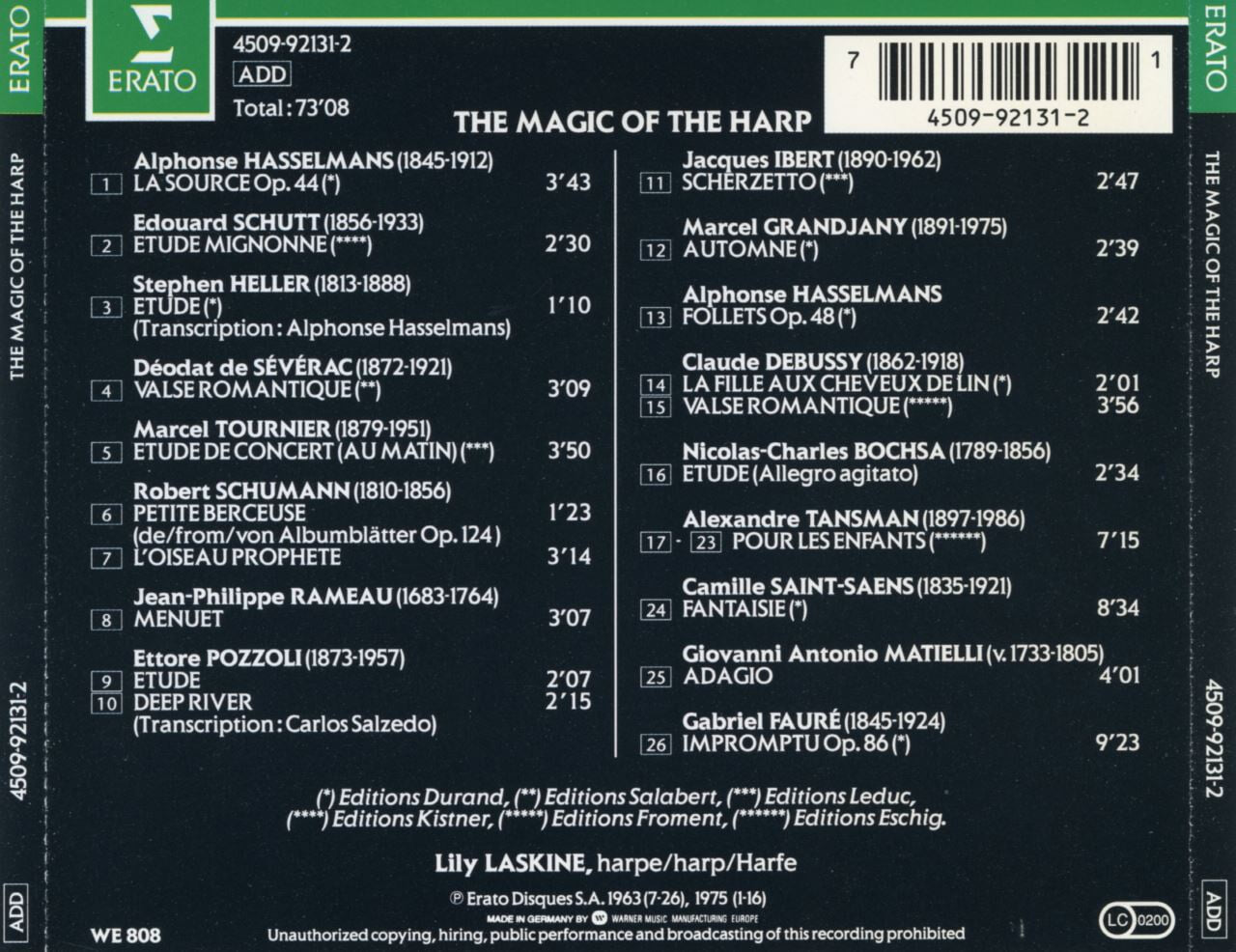 릴리 라스킨 - Lily Laskine - The Magic Of The Harp [독일발매]