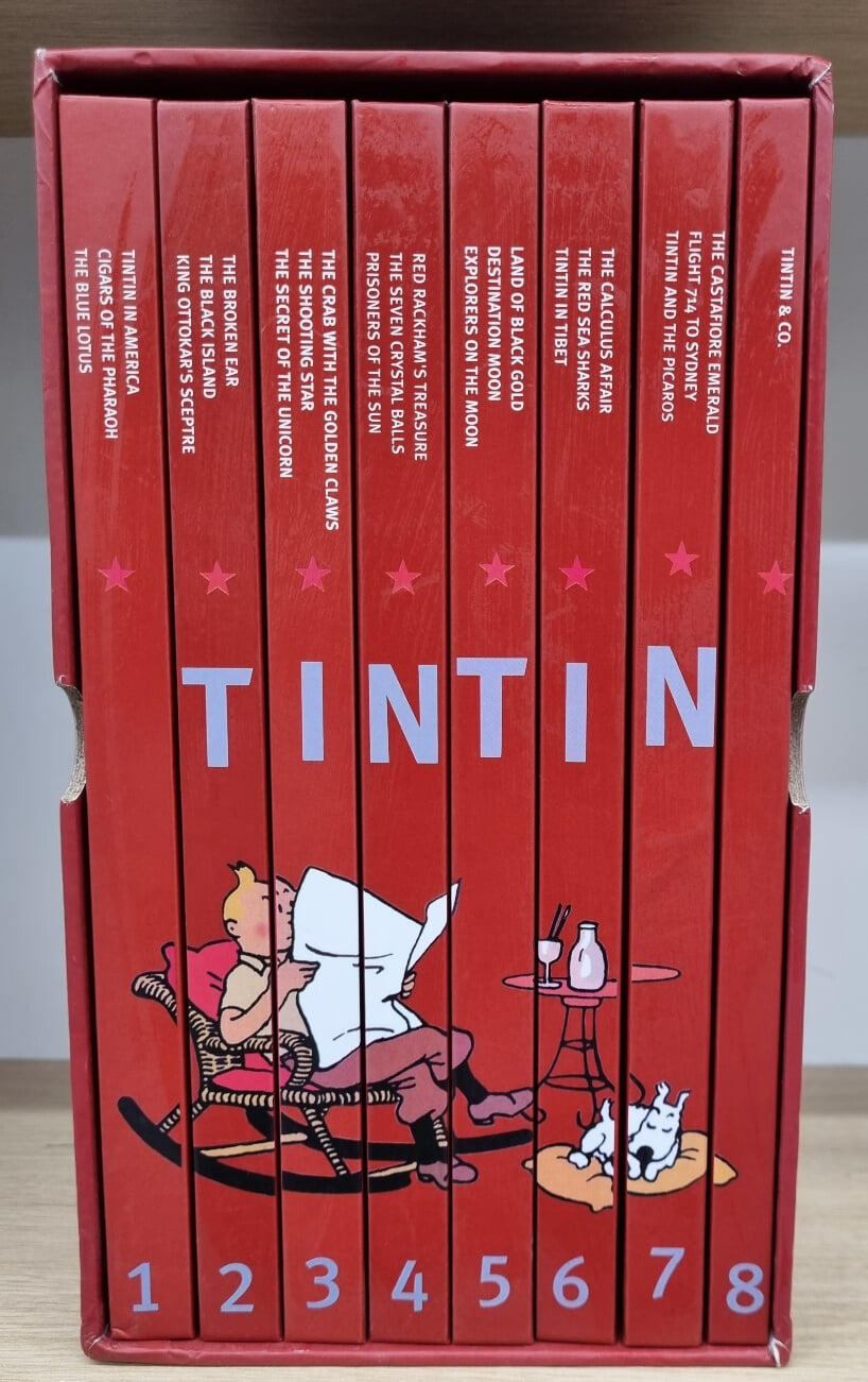 Adventures of Tintin 코믹스 세트 8권