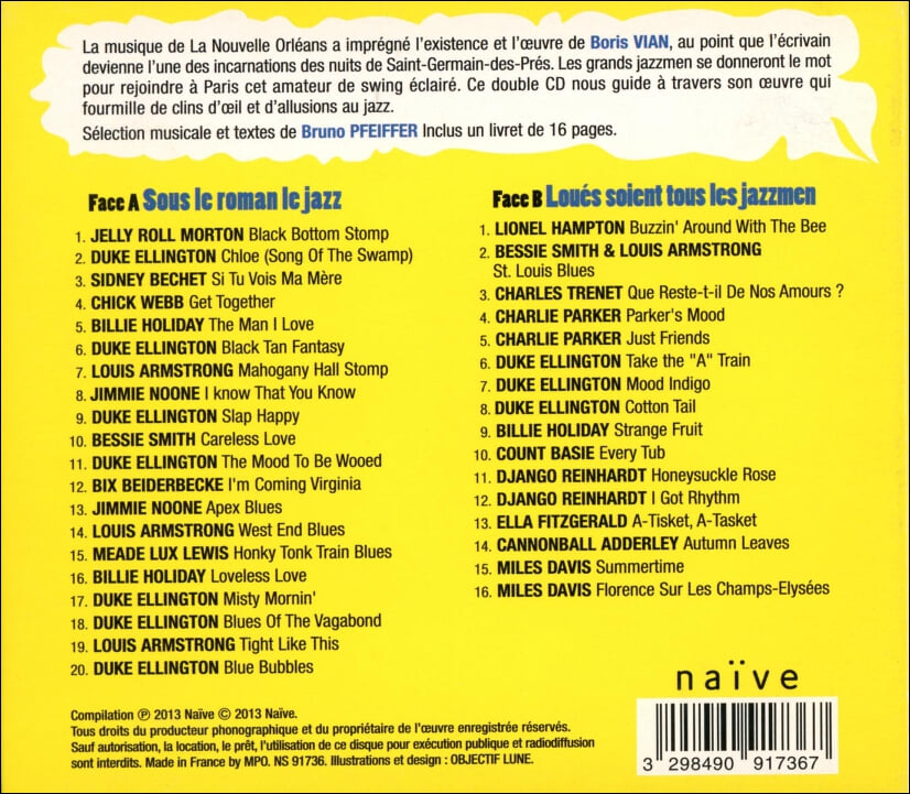 L'ecume Du Jazz sur les pas de Boris Vian - V.A (2CD) (France 발매)