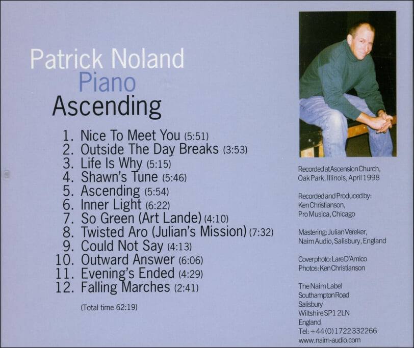 패트릭 놀랜드 (Patrick Noland)  - Piano Ascending (Europe발매)