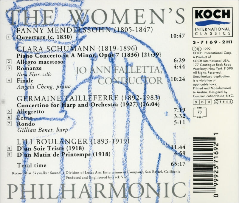 여성 필하모닉 (The Women's Philharmonic) - 팔레타 (JoAnn Falletta)(US발매)