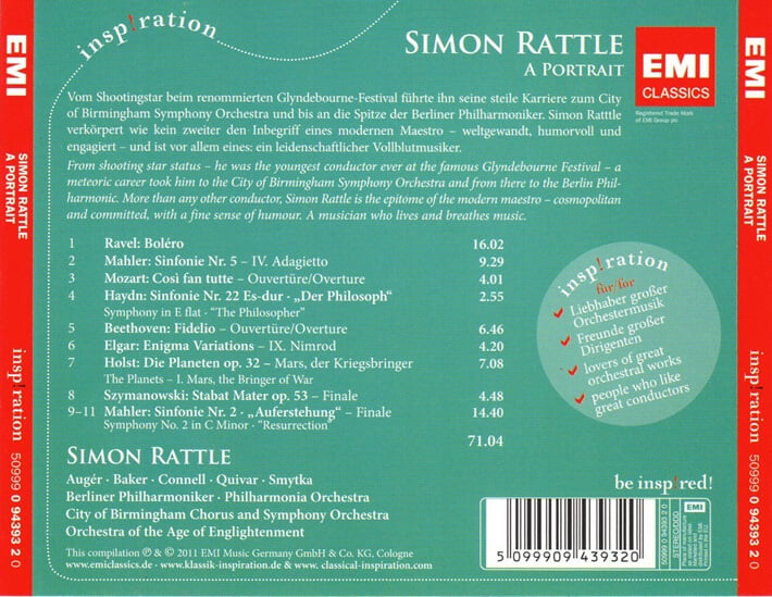 [수입] Simon Rattle - A Portrait : Inspiration