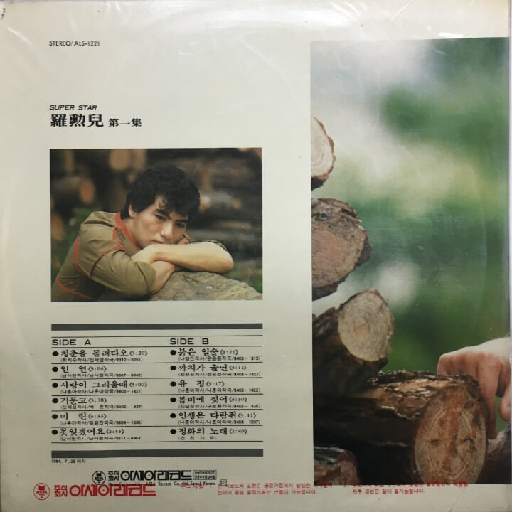 [미개봉LP] 슈퍼스타 나훈아 1집 1984년 - 청춘을 돌려다오 LP