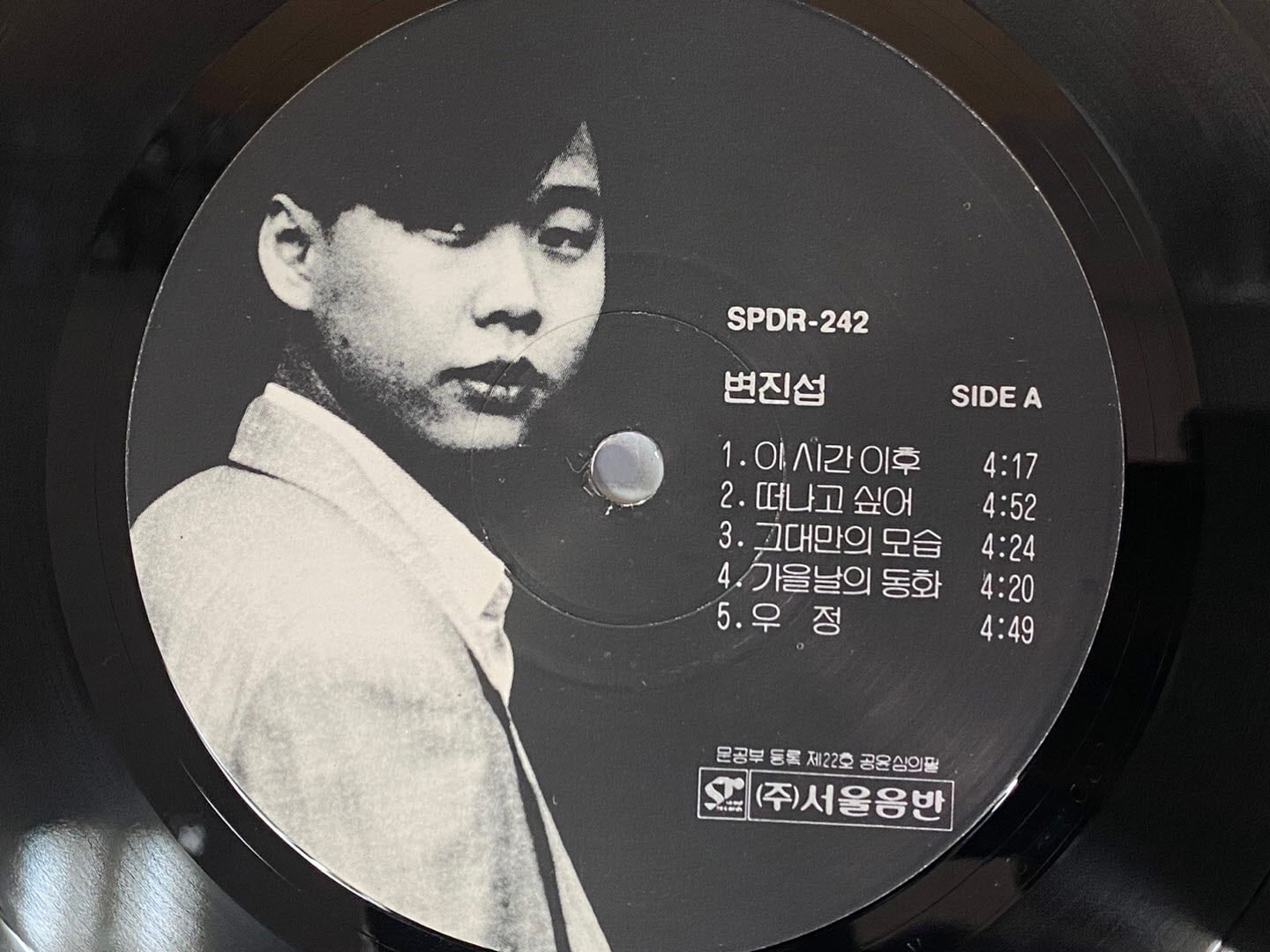 [LP] 변진섭 - 3집 미워서 미워질 때 LP [서울음반 SPDR-242]