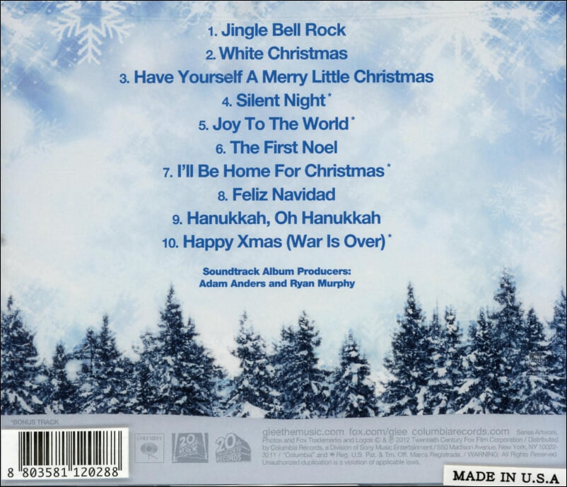 글리 (Glee) : The Music, Christmas Album Volume 3(US발매)(미개봉)