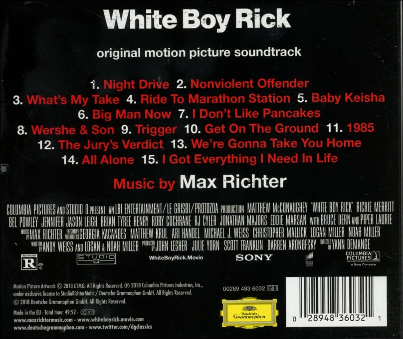 화이트 보이 릭 (White Boy Rick) - 리히터 (Max Richter) : OST(EU발매)