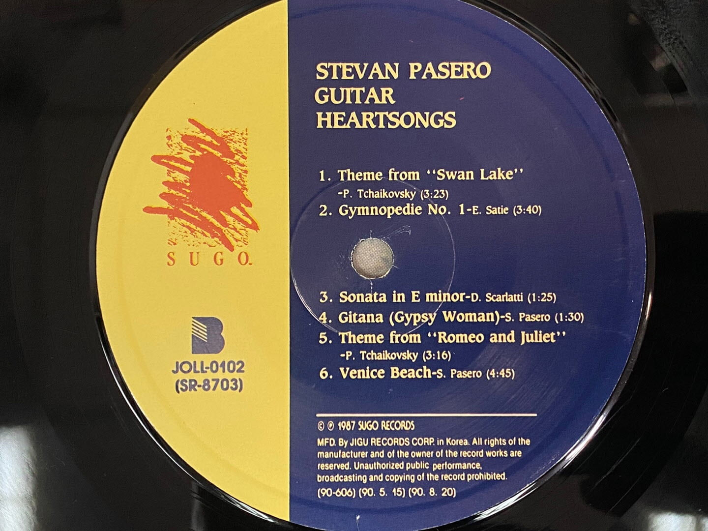 [LP] 스테반 파세로 - Stevan Pasero - Guitar Heartsongs LP [지구-라이센스반]