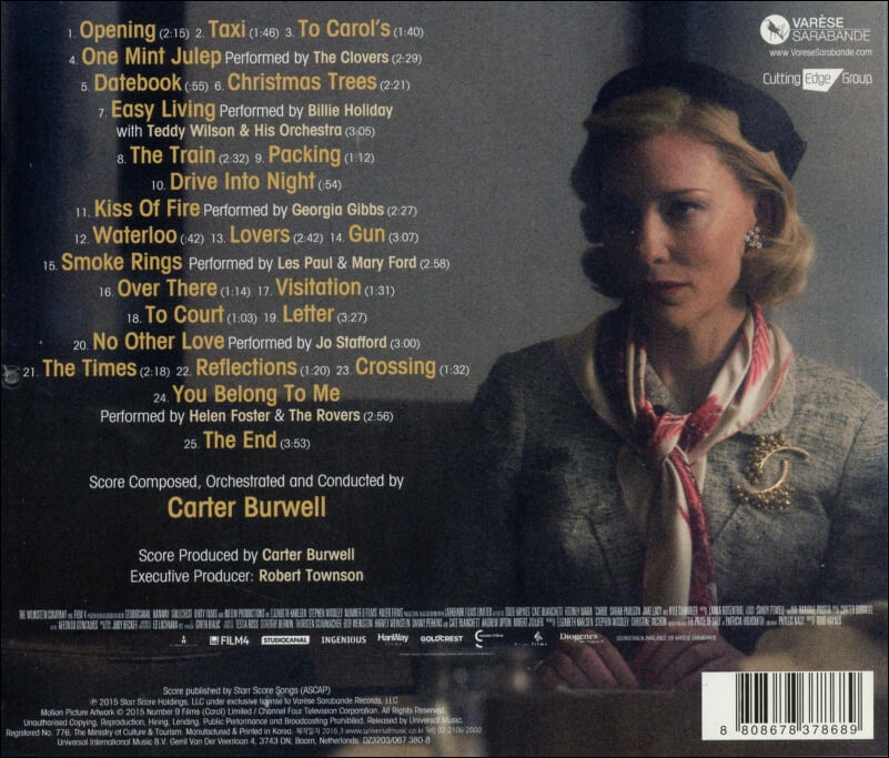 캐롤 (Carol) : 카터 버웰 (Carter Burwell) - OST