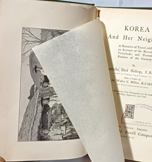 KOREA AND HER NEIGHBORS(한국과 그 이웃나라들)-ISABELLA BISHOP(비숍)-1897년 초판-150/213/40,488쪽,하드커버-겉표지 제본했음-고서,희귀본-아래설명참조-