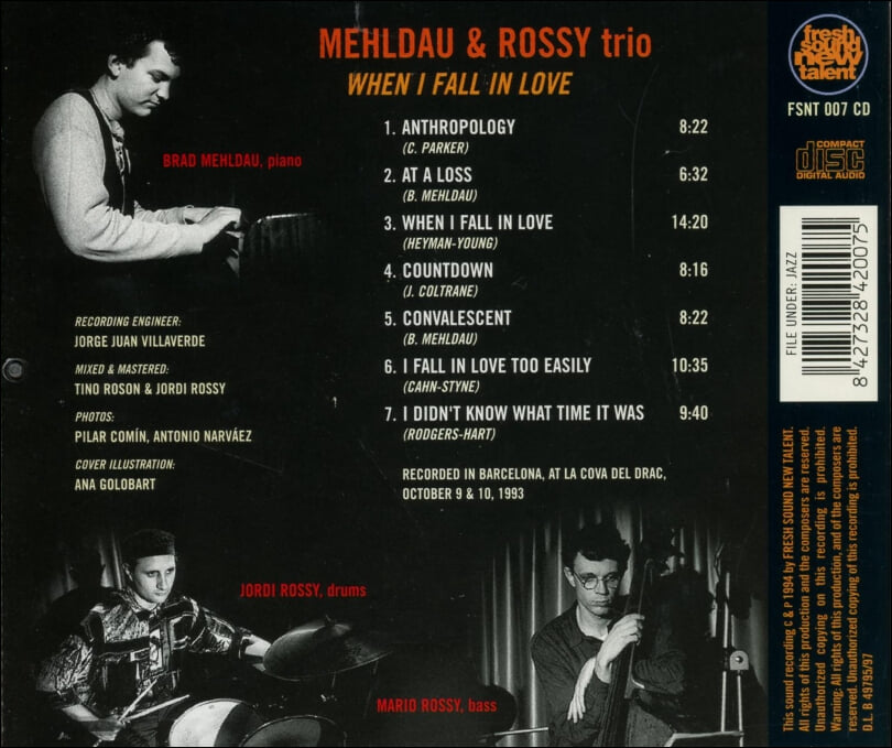 브래드 멜다우 (Mehldau) & 로시트리오 (Rossy Trio) -  When I Fall In Love(US발매)