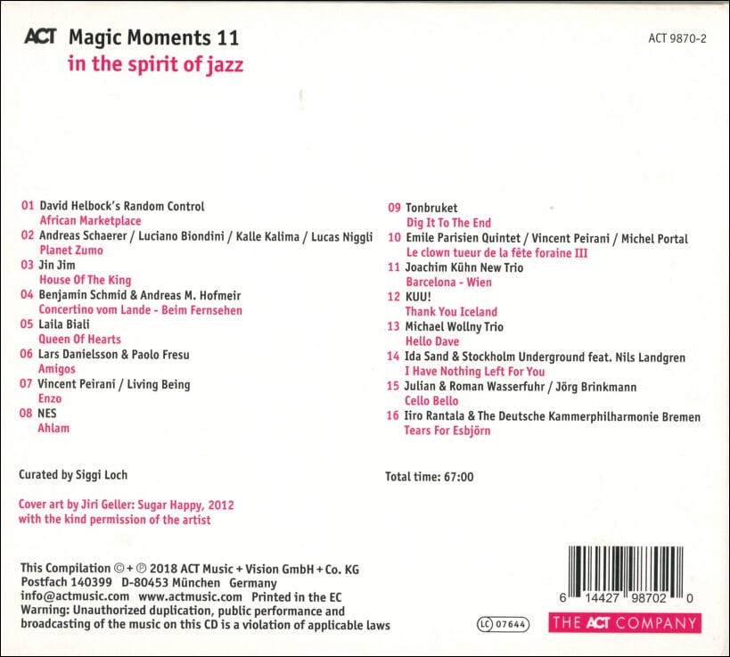 Magic Moments 11 In The Spirit Of Jazz -  V.A (EC발매)