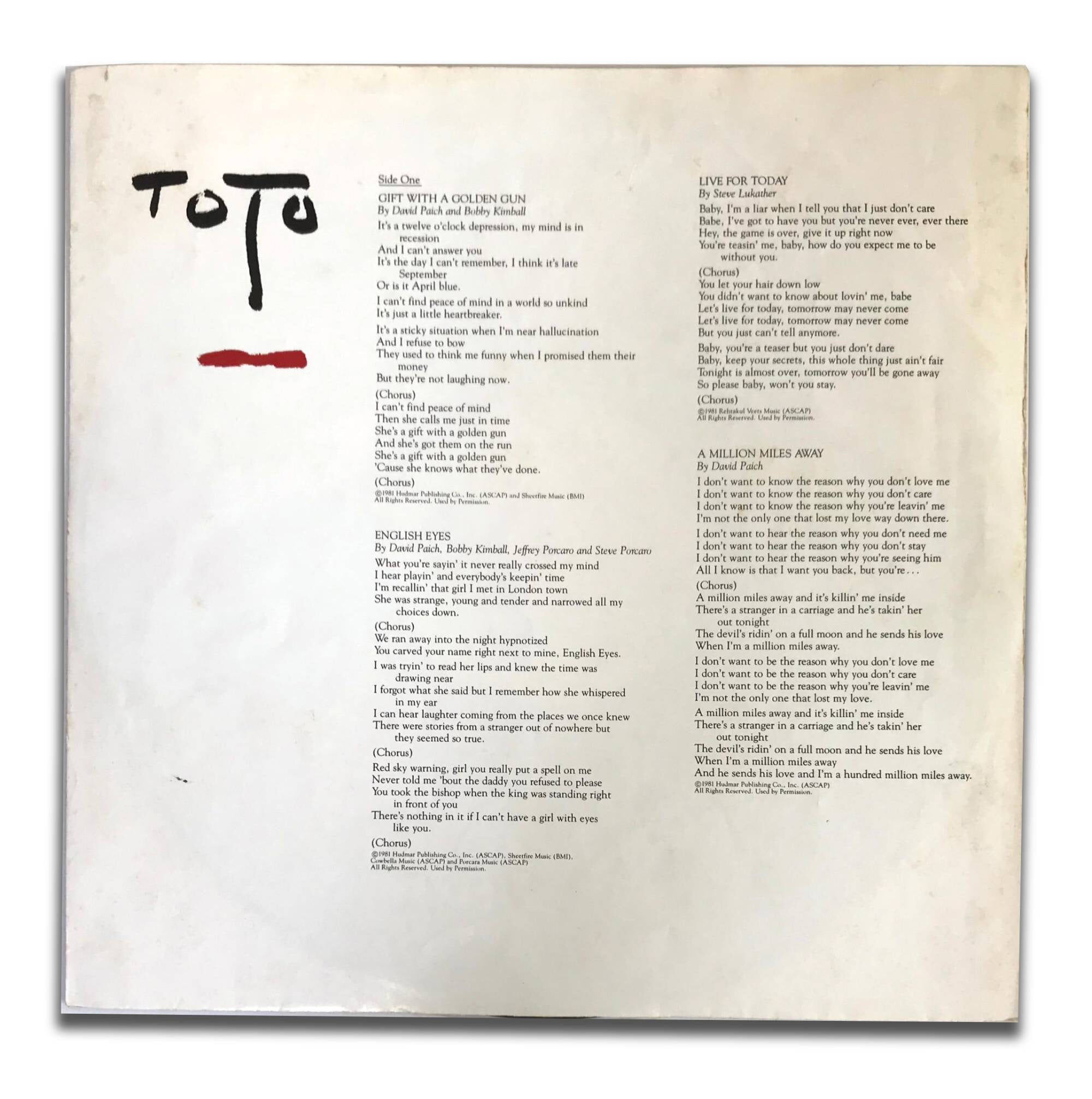 [일본반LP] Toto - Turn Back