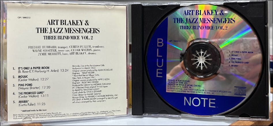 아트 블레이키 앤 더 재즈 메신저스 (Art Blakey & The Jazz Messengers) - 3 Blind Mice Volume 2(Canada발매)