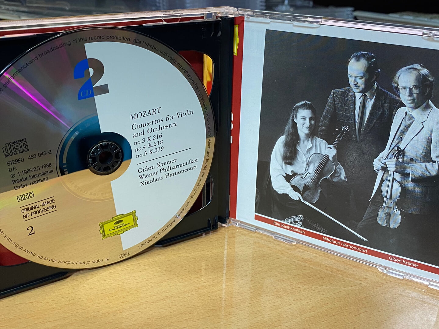 니콜라우스 아르농쿠르,기돈 크레머 - Mozart The 5 Violin Concertos 2Cds [E.U발매]
