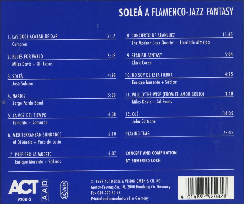 Solea A Flamenco Jazz Fantasy - V.A (독일발매)