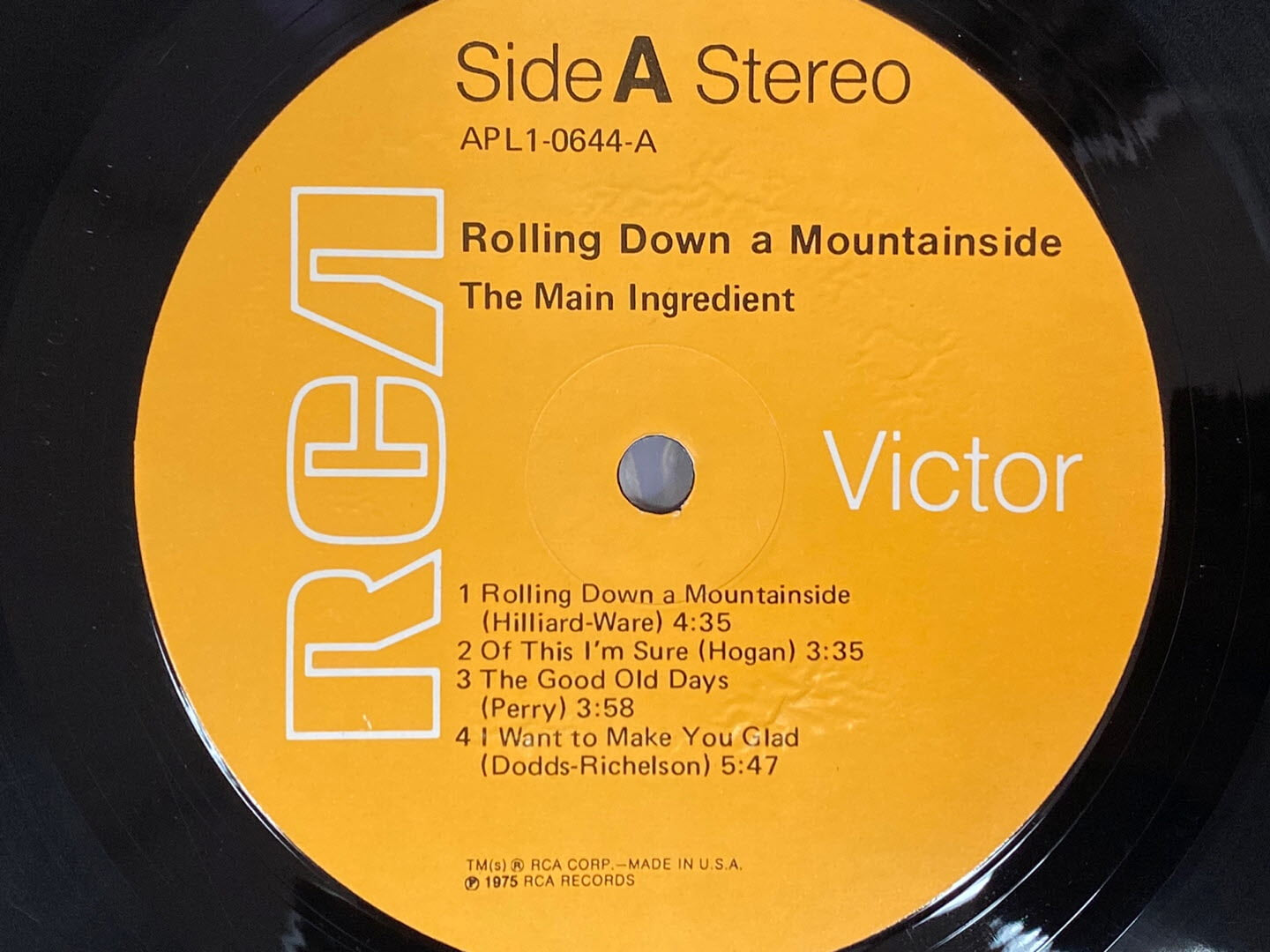 [LP] 메인 인그레디언트 - The Main Ingredient - Rolling Down A Mountainside LP [U.S반]