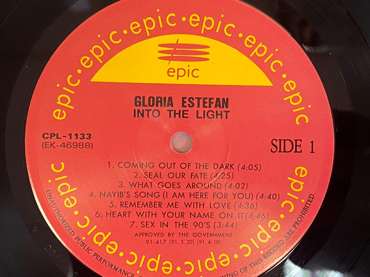 [LP] 글로리아 에스테판 - Gloria Estefan - Into The Light LP [Epic-라이센스반]