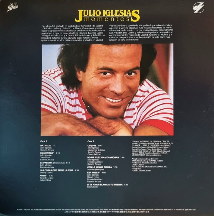 [LP]  Julio Iglesias - Momentos  일본반