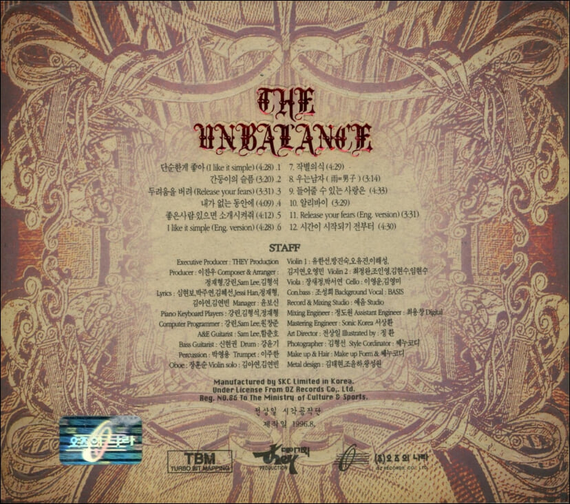 베이시스 (Basis) 2집 - The Unbalance