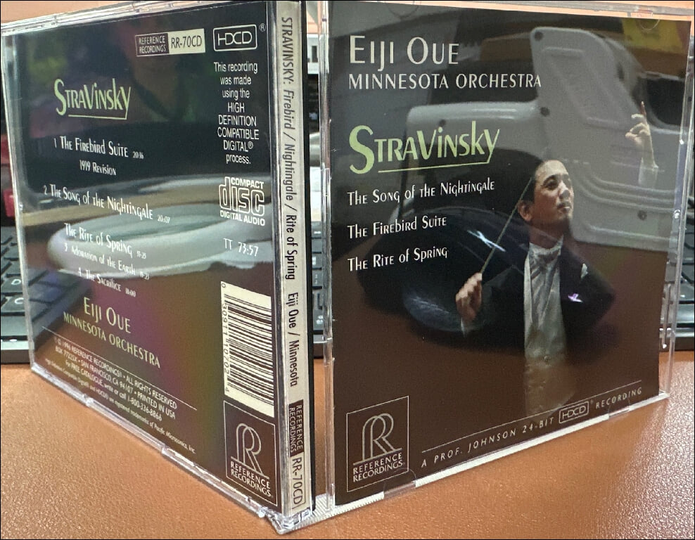 Stravinsky : 나이팅게일의 노래, 불새, 봄의 제전 - 오우에 (Eiji Oue) (HDCD)(US발매)