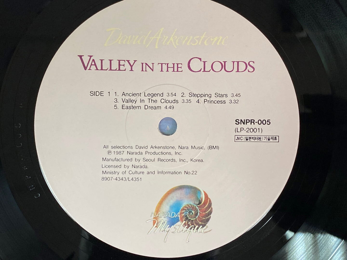 [LP] 데이비드 아켄스톤 - David Arkenstone - Valley In The Clouds LP [서울-라이센스반]