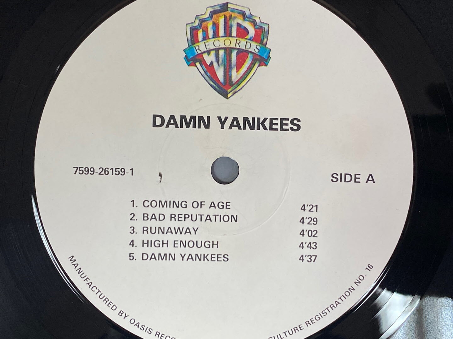 [LP] 댐 양키즈 - Damn Yankees - Coming Of Age LP [wea-라이센스반]