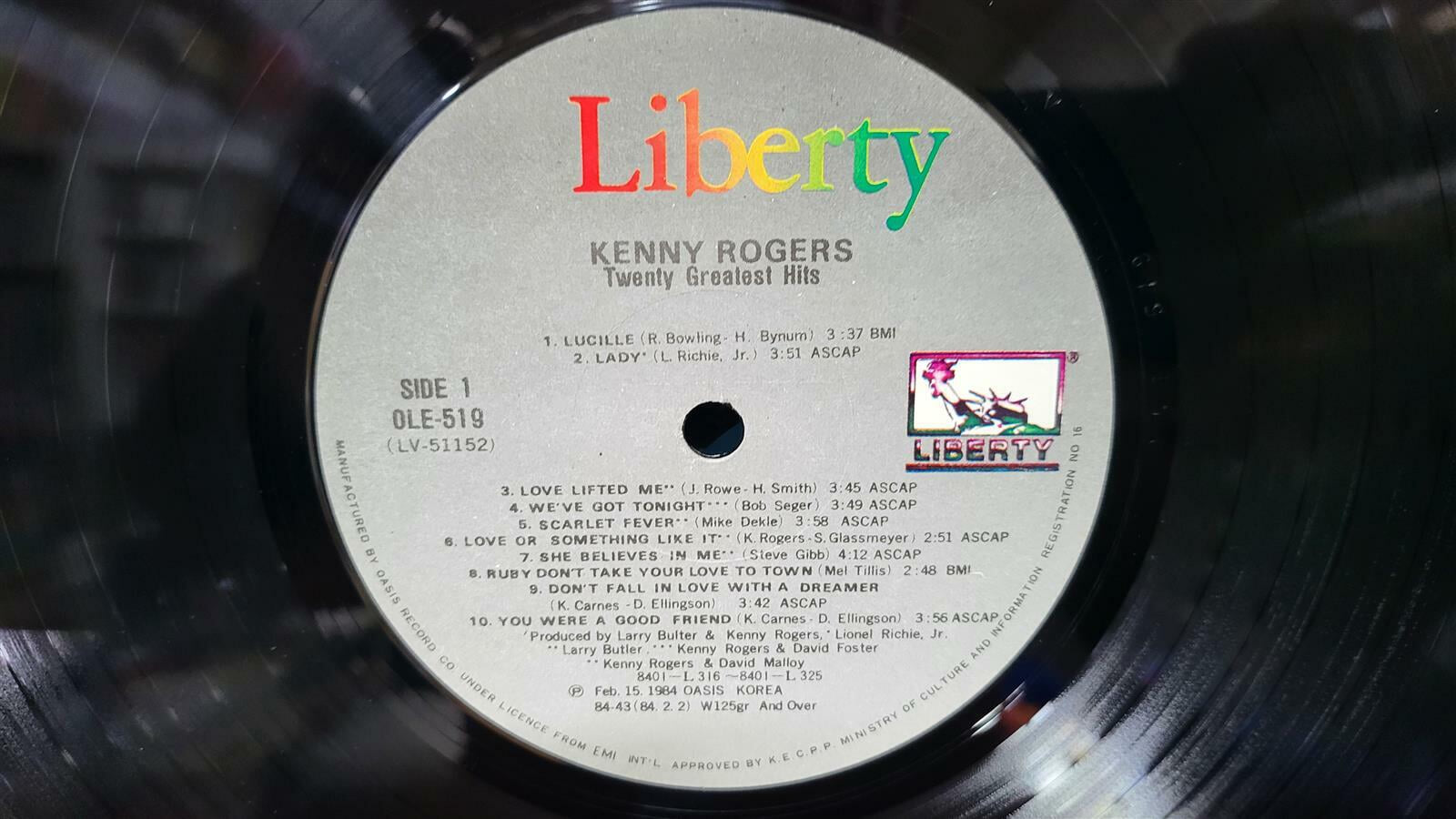 [LP] Kenny Rogers ?? Twenty Greatest Hits