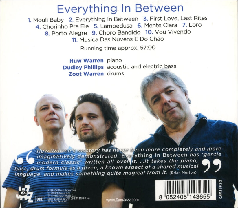 휴 워렌 트리오 (Huw Warren Trio) - Everything In Between(EU발매)