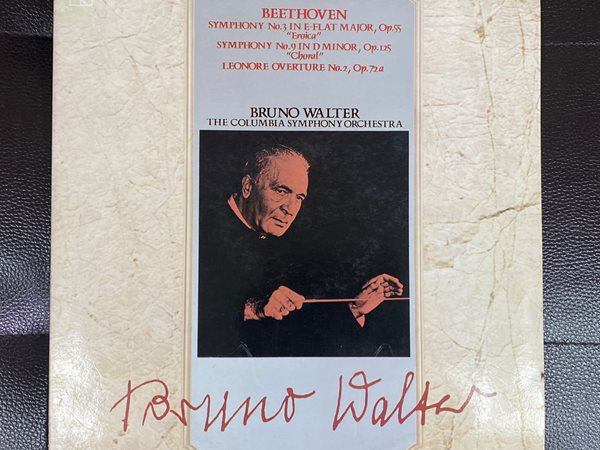 [LP] 브로노 발터 - Bruno Walter - Beethoven: Symphony No.3 Eroica,No.9 Choral 2Lps [지구-라이센스반]