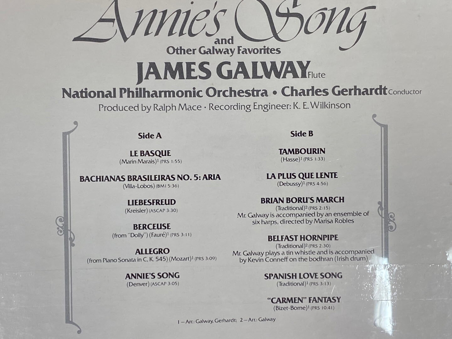 [LP] 제임스 골웨이 - James Galway - Annie's Song and Other Galway Favorites LP [미개봉] [U.S반]