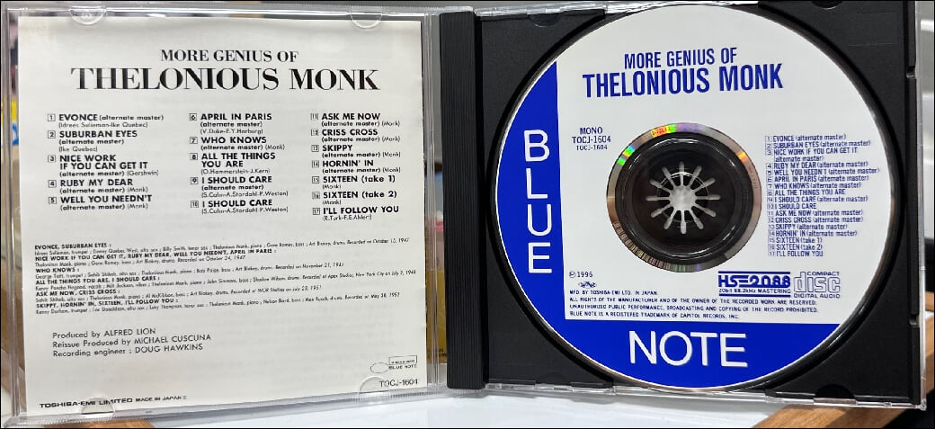 텔로니어스 몽크 (Thelonious Monk) - More Genius Of Thelonious Monk(일본발매)